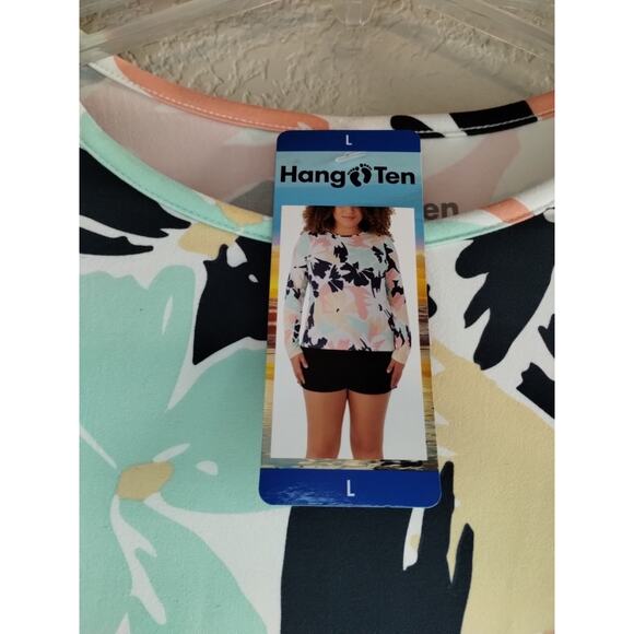 Hang Ten NEW Sun Protection Womens L UPF 50+ Long Sleeve Shirt Quick Dry Pocket - Picture 3 of 16